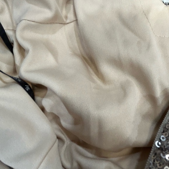 Gold Long Sparkly Evening Wedding Prom Dress Gown - Picture 8 of 10